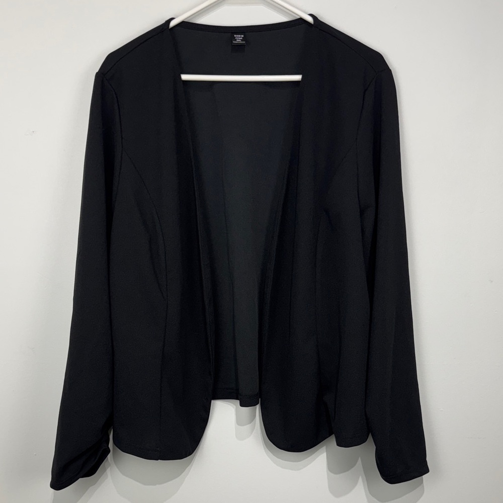 SHEIN Curve Black Open Blazer. Size 3XL